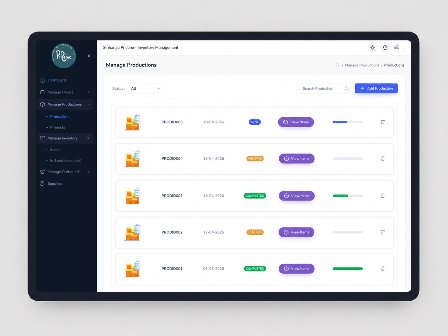 Inventory Management Platform screenshot 1
